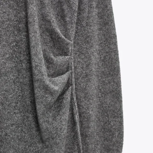 Zara knit midi dress w/ rouching - Picture 2 of 11